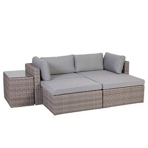 Sitzgruppe Gartenmöbel Loungemöbel Gartenlounge grau Greemotion - B-Ware sehr gut