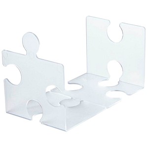 4012473921214 - Buchstützen Han Buchstütze Puzzle klar2St 123 x 142 x 171 cm transparent