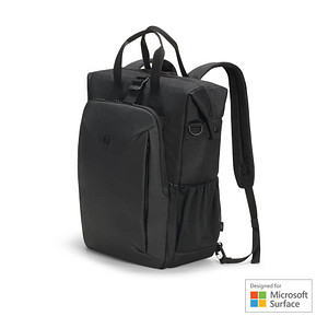 DICOTA Laptop-Rucksack Eco Dual GO für Microsoft Surface Kunstfaser schwarz bis 38,1 cm (15 Zoll)
