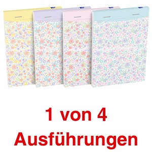 3020120113531 - Notizblock 400094827 Blumen liniert A5 80g sortiert 80 Blatt 3020120113531 Oxford