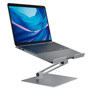 4005546732145 - Laptopständer DURABLE Stand RISE für Laptops bis 17 Gummiauflagen manuell verstellbar mit Griffmulde Aluminium