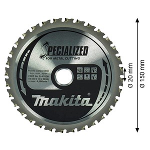 0088381454247 - B-47036 SPECIALIZED Kreissägeblatt 1500 mm 32 Zähne 0088381454247 makita