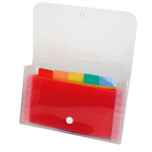 3130630554981 - Dokumententasche Crystal 6 Fächer transparent