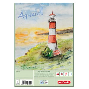 4008110495453 - 0 herlitz Aquarellblöcke Aquarellblock A4 20Bl DIN A4 20 Blatt