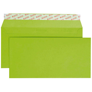 ELCO Briefumschläge Color DIN lang ohne Fenster intensivgrün haftklebend 25 St.