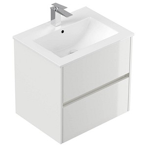 4251982654958 - POSSEIK Waschbecken mit Unterschrank LIMES 60 weiß glanz 600 x 465 x 585 cm