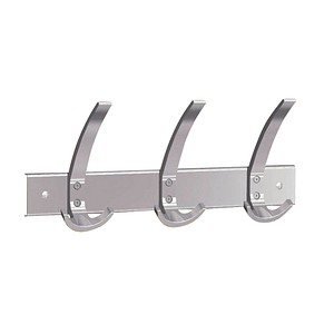 4044917415614 - Wandgarderobe public 6402 Metall Kunststoff mit 3 Haken silber 1 Stück 4044917415614 Kerkmann