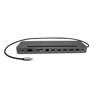 8595611703676 - i-Tec USB-C Metal Ergonomic 4K 3x Display Docking Station + Power Delivery - Dockingstation - USB-C   Thunderbolt 3 - VGA HDMI DP - GigE (C31FLATDOCKPDPRO)