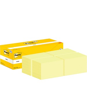 4064035128081 - Post-it® Haftnotizen Notes 655-CY-VP24 B 127 x T 76 mm PEFC®-Papier gelb 18 + 6 Blöcke gratis 100 Blatt Block