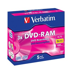 5 Verbatim DVD-RAM 5 Verbatim DVD-RAM
