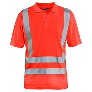BLAKLÄDER® unisex Warnschutz Shirt 3391 hellrot Größe XL