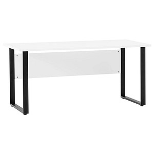 4260637315014 - Hochschrank Kverko 2000 H1000 ST Eiche Weiss 1001 cm x 1638 cm x 41 cm Büroschränke bei Büromöbel Experte