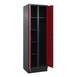 4068427434125 - Spind Classic PLUS rubinrot schwarzgrau 080620-20 S10065 1 Schließfach 600 x 500 x 1950 cm 4068427434125 C+P-Möbel 4068427434125 - Spind Classic PLUS rubinrot schwarzgrau 080620-20 S10065 1 Schließfach 600 x 500 x 1950 cm 4068427434125 C+P-Möbel