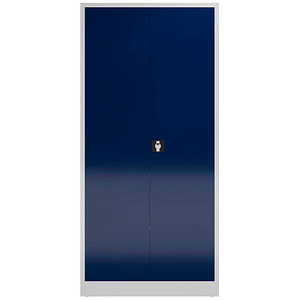 4061815855434 - Putzmittelschrank X-545541 enzianblau lichtgrau 920 x 420 x 1945 cm aufgebaut 4061815855434 LÜLLMANN