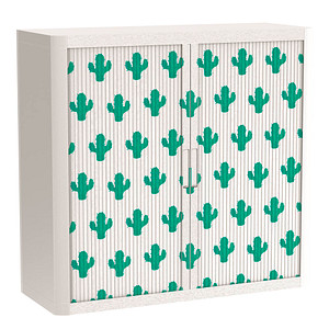 PAPERFLOW easyOffice Tropical Rollladenschrank 60756 2 Fachböden 110,0 x 41,5 x 104,0 cm