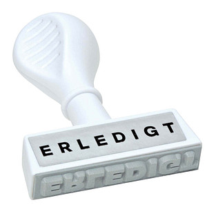 4003801005867 - Textstempel 19316 mit Text ERLEDIGT Kunststoff weiß 4003801005867 WEDO