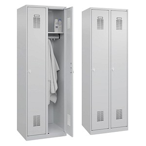 4066681374751 - CP Spinde Classic Plus lichtgrau 088055-20 S10002 2 Schließfächer 600 x 500 x 1850 cm