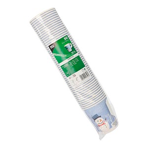 4002911464069 - Trinkbecher Snowman mit Griff 200 ml doppelwandig Pappe Ø 8 x H 93 cm 50 Stück