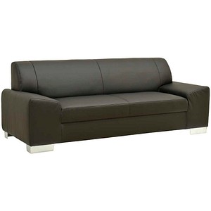DOMO Collection 3-Sitzer Sofa Alisson schwarz silber Kunststoff 199,0 x 83,0 x 75,0 cm, 1 St.