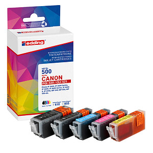 4057305063861 - Druckerpatrone 18-500 kompatibel zu Canon PGI-520 CLI-521 BK C M Y Multipack 2x schwarz cyan magenta gelb 4057305063861 Ed 5 Stück 4057305063861 - Druckerpatrone 18-500 kompatibel zu Canon PGI-520 CLI-521 BK C M Y Multipack 2x schwarz cyan magenta gelb 4057305063861 Ed 5 Stück