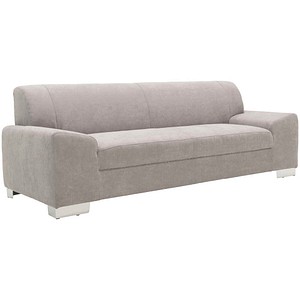 DOMO Collection 3-Sitzer Sofa Alisson silber Stoff 199,0 x 83,0 x 75,0 cm, 1 St.