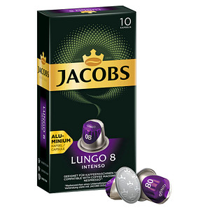 JACOBS LUNGO INTENSO Kaffeekapseln Arabica- und Robustabohnen kräftig 10 Portionen