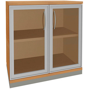 4260267329160 - fm Aktenschrank Sidney 4260267329160 buche Acrylglas klar 1 Fachboden 800 x 442 x 781 cm