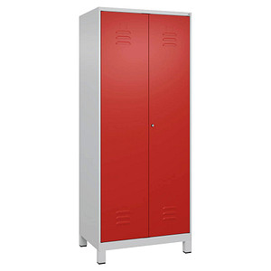 4066681618015 - Putzmittelschrank Classic Plus 080110-02-S10016 lichtgrau verkehrsrot 800 x 500 x 1950 cm aufgebaut 4066681618015 C+P-Möbel 4066681618015 - Putzmittelschrank Classic Plus 080110-02-S10016 lichtgrau verkehrsrot 800 x 500 x 1950 cm aufgebaut 4066681618015 C+P-Möbel