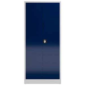 4061815855380 - Putzmittelschrank X-545521 enzianblau lichtgrau 800 x 380 x 1800 cm aufgebaut 4061815855380 LÜLLMANN