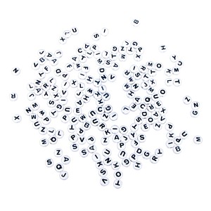 4006166349287 - Buchstabenperlen weiß schwarz