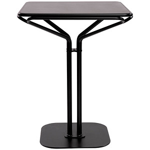 3660141959567 - Meet by Paperflow Beistelltisch Bistro Stahlgestell mit MDF-Platte mit Standfuß B 800 x T 800 x H 750 mm schwarz 3660141959567 - Meet by Paperflow Beistelltisch Bistro Stahlgestell mit MDF-Platte mit Standfuß B 800 x T 800 x H 750 mm schwarz