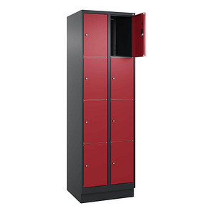 4068427434583 - Schließfachschrank Classic PLUS rubinrot schwarzgrau 080020-204 S10036 8 Schließfächer 600 x 500 x 1850 cm 4068427434583 CP 4068427434583 - Schließfachschrank Classic PLUS rubinrot schwarzgrau 080020-204 S10036 8 Schließfächer 600 x 500 x 1850 cm 4068427434583 CP