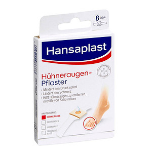 4005800086373 - Hansaplast Hühneraugen-Pflaster hilft gegen Hühneraugen lindert den Schmerz 1 Packung = 8 Strips