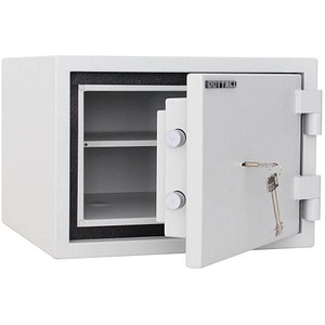 ROTTNER Sicherheitsschrank Fire Safe 30 Sicherheitsstufe S2 nach EN14450 mit Feuerschutz lichtgrau 44,5 x 45,0 x 31,5 cm