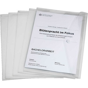 EICHNER Dokumententaschen DIN A4 quer transparent glatt, 5 St.