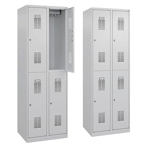 4066681375031 - Spind Basic Plus lichtgrau 088355-20-S10005 4 Schließfächer 600 x 500 x 1850 cm 4066681375031 CP 2 Stück