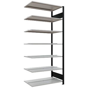 4004514237521 - Anbau-Schwerlastregal MULTIplus150 36052-S schwarz lichtgrau 1000 x 600 x 2300 cm