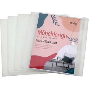 EICHNER Dokumententaschen DIN A5 quer transparent glatt, 5 St.