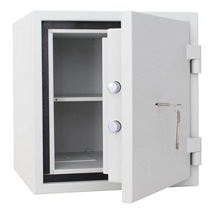 ROTTNER Sicherheitsschrank Fire Safe 40 Sicherheitsstufe S2 nach EN14450 mit Feuerschutz lichtgrau 44,0 x 45,0 x 46,0 cm