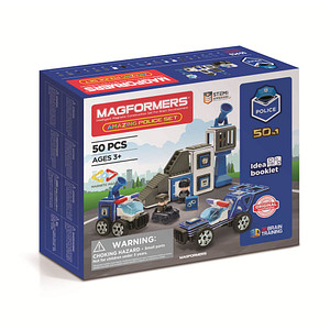 4260255968555 - Magnet-Bausatz MAGFORMERS 278-55 AMAZING POLICE SET 50-teilig in blau