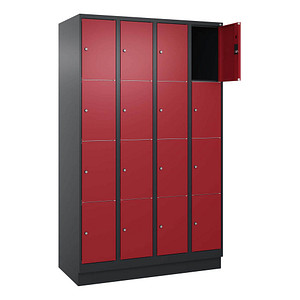 4068427434606 - Schließfachschrank Classic PLUS rubinrot schwarzgrau 080020-404 S10035 16 Schließfächer 1200 x 500 x 1850 cm 4068427434606 4068427434606 - Schließfachschrank Classic PLUS rubinrot schwarzgrau 080020-404 S10035 16 Schließfächer 1200 x 500 x 1850 cm 4068427434606