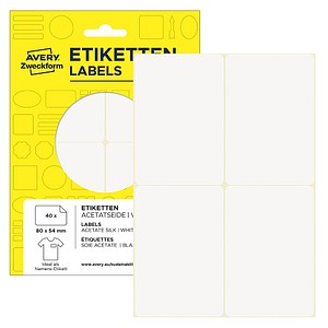 4004182510636 - 40 Namensetiketten weiß 800 x 540 mm