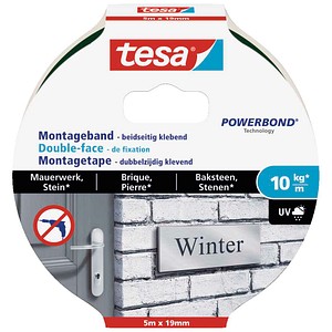 4042448340351 - Brick & stone 77749-00000-00 Montageband ® Powerbond Schwarz (l x b) 5 m x 19 mm 1 St - Tesa