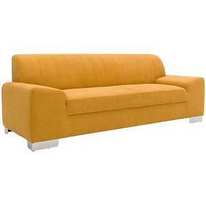 DOMO Collection 3-Sitzer Sofa Alisson mango silber Stoff 199,0 x 83,0 x 75,0 cm, 1 St.
