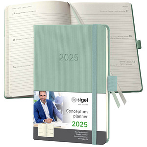 SIGEL Taschenkalender Conceptum 2025 mintgrün