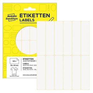 4004182510643 - 120 Namensetiketten weiß 760 x 190 mm