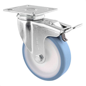 4001073051759 - Apparate-Lenkrollen Rad-Ø 100 mm VE 4 Stk Lenkrolle mit Feststeller Platte Wagner 4001073051759 - Apparate-Lenkrollen Rad-Ø 100 mm VE 4 Stk Lenkrolle mit Feststeller Platte Wagner