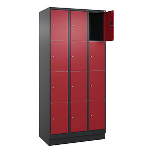 4068427434590 - Schließfachschrank Classic PLUS rubinrot schwarzgrau 080020-304 S10039 4 Schließfächer 900 x 500 x 1850 cm 4068427434590 CP 4068427434590 - Schließfachschrank Classic PLUS rubinrot schwarzgrau 080020-304 S10039 4 Schließfächer 900 x 500 x 1850 cm 4068427434590 CP