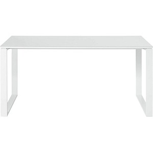 GERMANIA Monteria Schreibtisch weiß rechteckig, Kufen-Gestell weiß 160,0 x 80,0 cm
