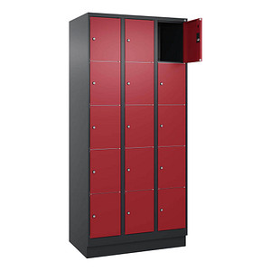 4068427434798 - Schließfachschrank Classic PLUS rubinrot schwarzgrau 080020-305 S10038 15 Schließfächer 900 x 500 x 1950 cm 4068427434798 C 4068427434798 - Schließfachschrank Classic PLUS rubinrot schwarzgrau 080020-305 S10038 15 Schließfächer 900 x 500 x 1950 cm 4068427434798 C